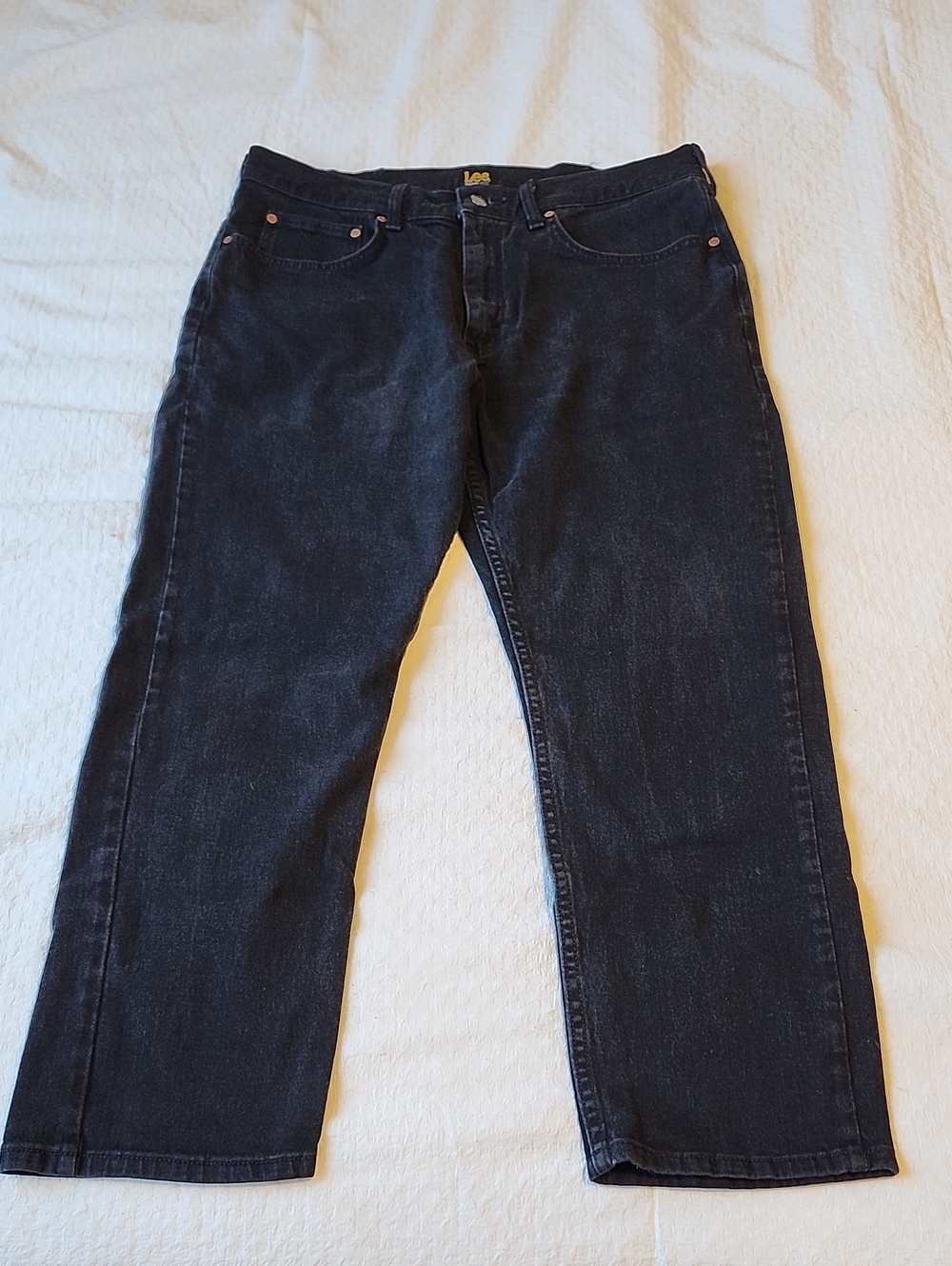 Lee Premium Select Regular Fit Straight Leg Jeans Black Men's Size 36x29